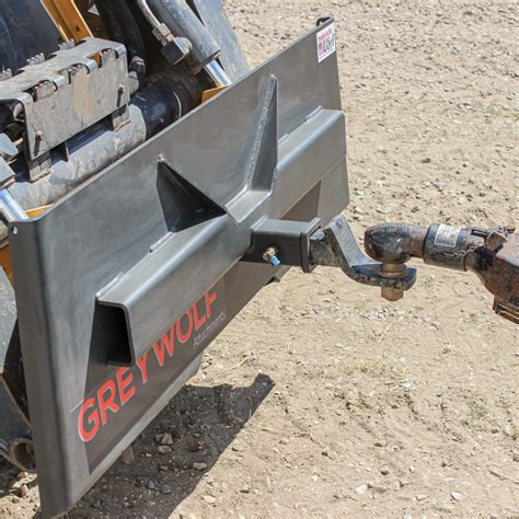 skid steer plate with receiver hitch|skid steer attachment plate fast.